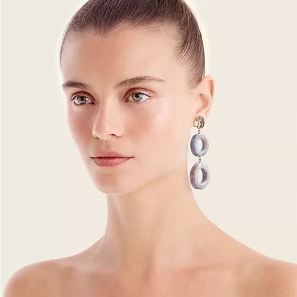 J. CREW CIAMBELLA CRYSTAL AND ROUND DANGLE EARRINGS - Picture 6 of 6